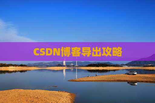 CSDN博客导出攻略